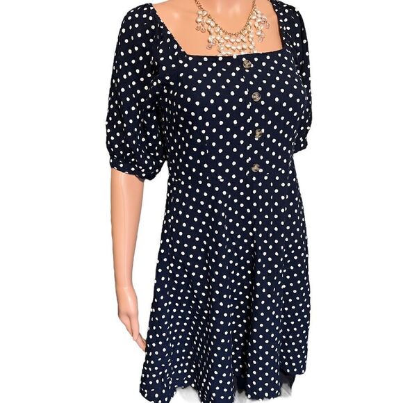 VERO Moda Nordstrom Polka Dot Square Neck Dress - Picture 4 of 13